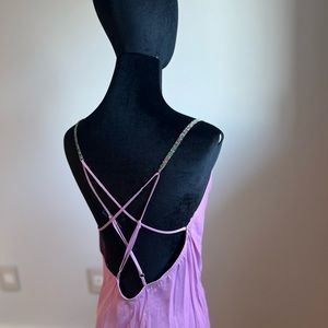 BLOG FAVE pink Mini slip dress Satin effect Style Barbie 💗by BERSHKA - size S -